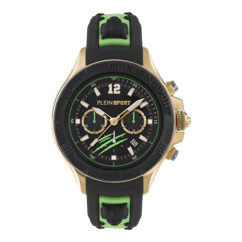 Plein Sport Warrior Tech Chronograph Watch Gold Mens